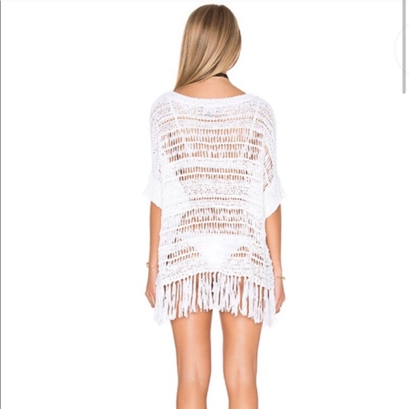 Michael Stars rape yarn fringe top /cover up - Picture 3 of 8